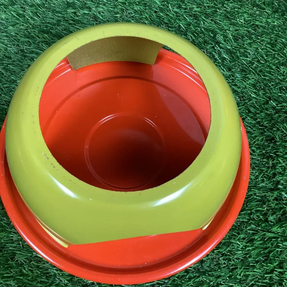Vintage Mushroom Fondue Set Orange Green
